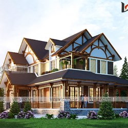 Biệt thự nhà vườn 2 tầng hiện đại làm bằng gỗ conwood ở Hà Nội BT2103