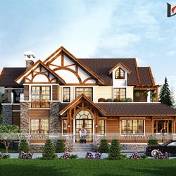 Biệt thự nhà vườn 2 tầng hiện đại làm bằng gỗ conwood ở Hà Nội BT2103