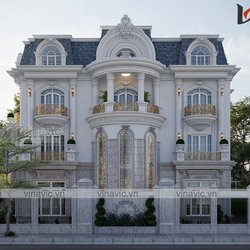 Biệt thự 3 tầng tân cổ điển 2 mặt tiền ở Cần Thơ BT2105