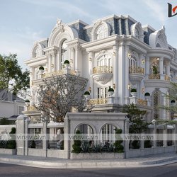 Biệt thự 3 tầng tân cổ điển 2 mặt tiền ở Cần Thơ BT2105