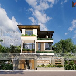 Biệt thự nhà vườn hiện đại 3 tầng ở Sơn La BT2101
