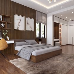 Thiết kế 3D nội thất biệt thự hiện đại ở Hải Dương NT2101