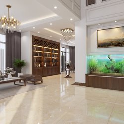 Thiết kế 3D nội thất biệt thự hiện đại ở Hải Dương NT2101