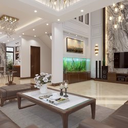 Thiết kế 3D nội thất biệt thự hiện đại ở Hải Dương NT2101