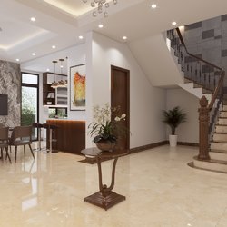 Thiết kế 3D nội thất biệt thự hiện đại ở Hải Dương NT2101
