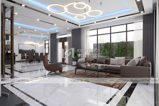 Nội thất biệt thự hiện đại sang trọng và vô cùng đẹp mắt NT2102