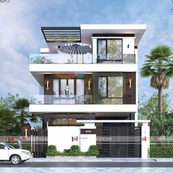 Mẫu thiết kế nhà 3 tầng hiện đại ở Hà Nội BT2112