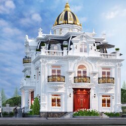 Biệt thự cổ điển 2 tầng 180m2 đẹp như cung điện BT2120
