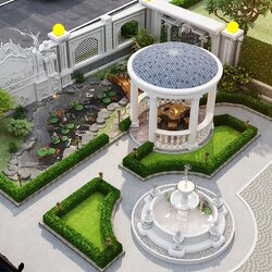 Thiết kế biệt thự vuông 2 tầng cổ điển ở Hòa Bình BT2124
