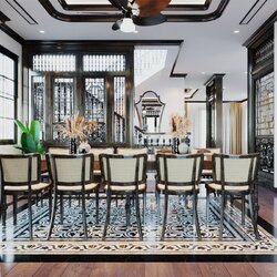 Thiết kế nội thất phong cách Indochine mới lạ NT2107
