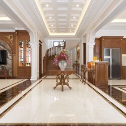 Thiết kế nội thất biệt thự 2 tầng tân cổ điển NT2108