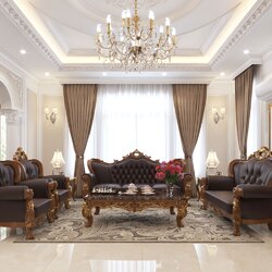 Thiết kế nội thất biệt thự 2 tầng tân cổ điển NT2108
