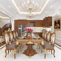 Thiết kế nội thất biệt thự 2 tầng tân cổ điển NT2108