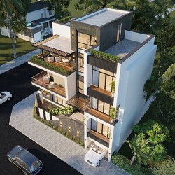 Biệt thự lô góc 2 mặt tiền 3 tầng hiện đại rộng 10m sâu 15m BT