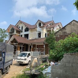 Thi công trọn gói biệt thự 2 tầng bằng gỗ conwood ở Lạng Sơn TCBT2105