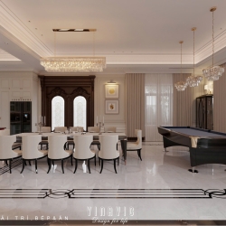 Mẫu nội thất biệt thự tân cổ điển đẹp sang trọng tinh tế NT2343