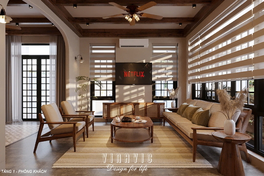 Nội thất biệt thự 2 tầng hiện đại 9x14m (CĐT Mrs Hà - Hà Nội) NT2357