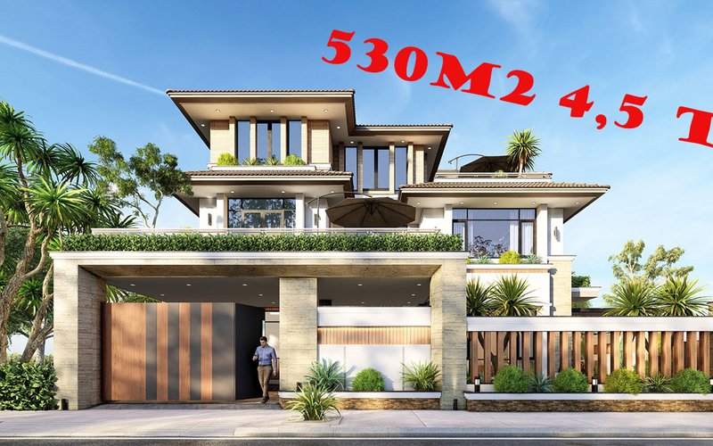 Biệt Thự Hiện Đại 3 Tầng 530m2 Chi Phí Đầu Tư 4,5 Tỷ Ở Bình Dương 