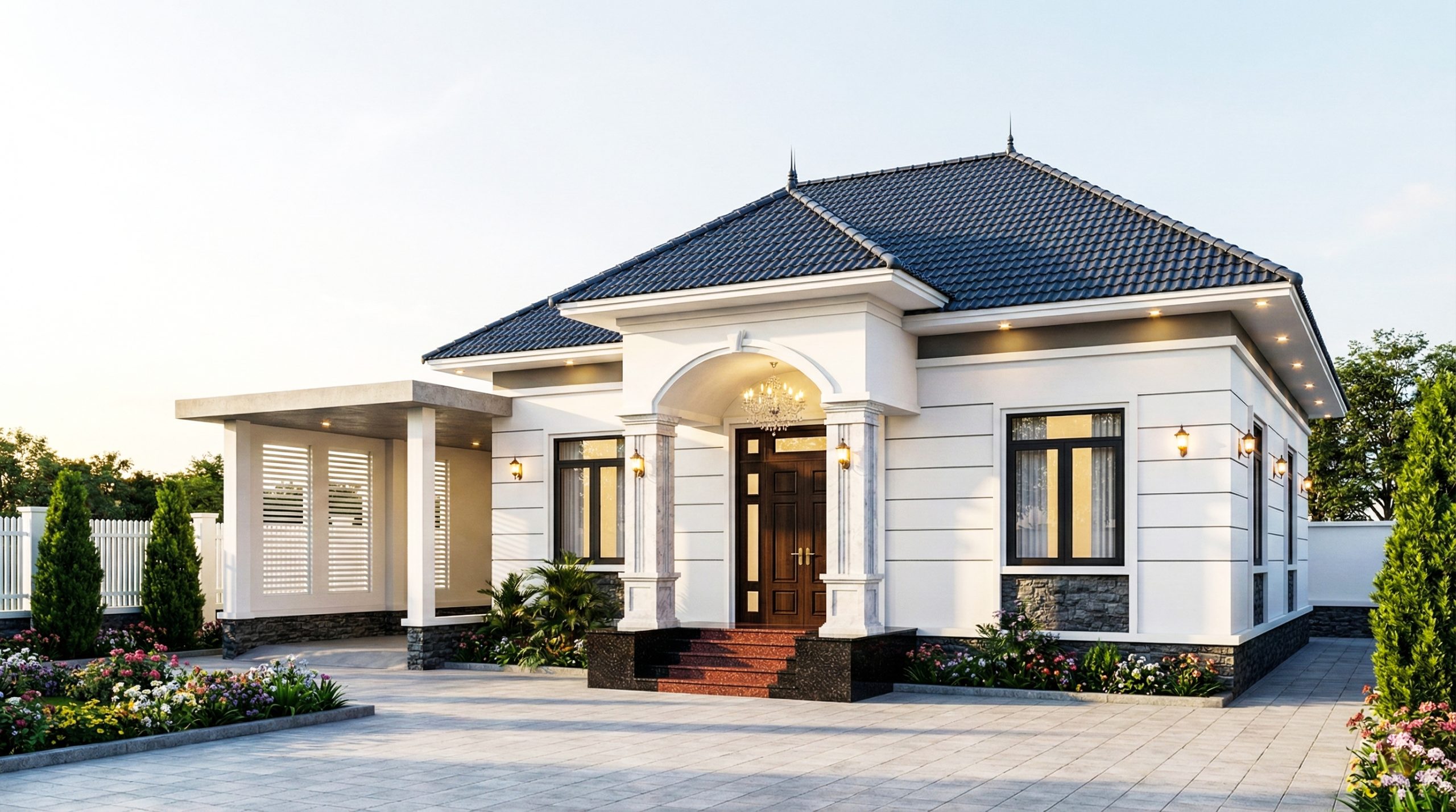 THIẾT KẾ BIỆT THỰ PHỐ  TÂN CỔ ĐIỂN