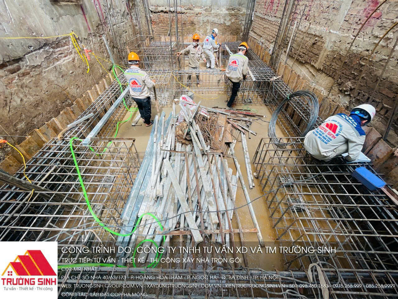 lắp  đặt  coopha móng
